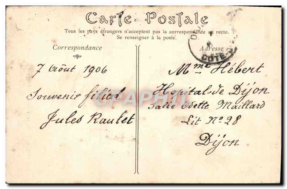 CPA Paris Eglise Notre Dame la Vierge et l'Enfant par Bouchardon  — Verso