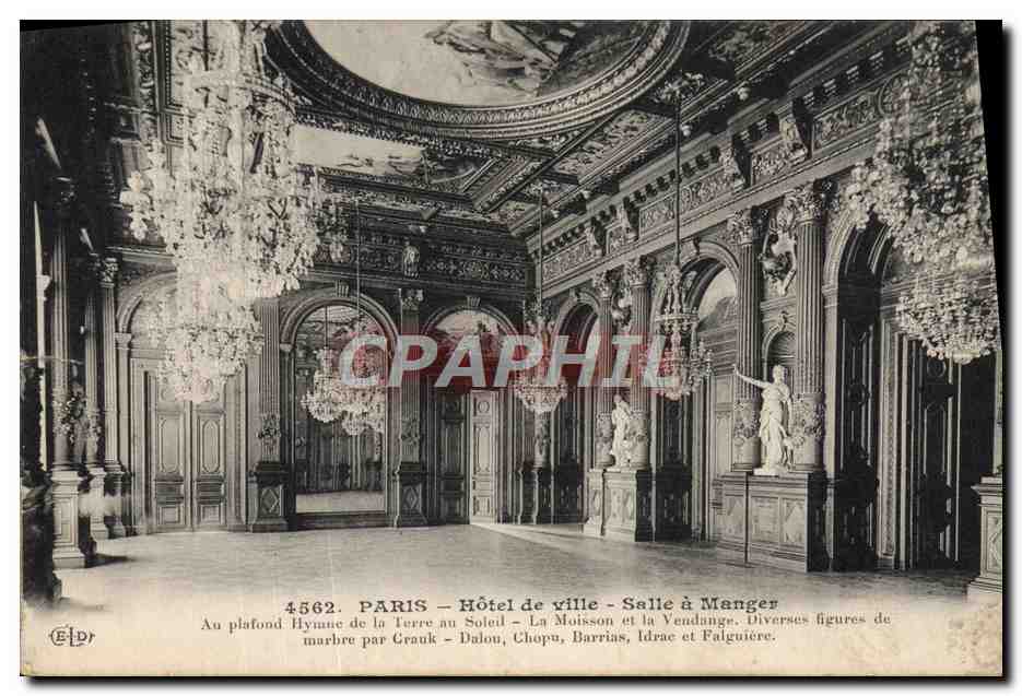 CPA Paris Hotel de Ville Salle a Manger