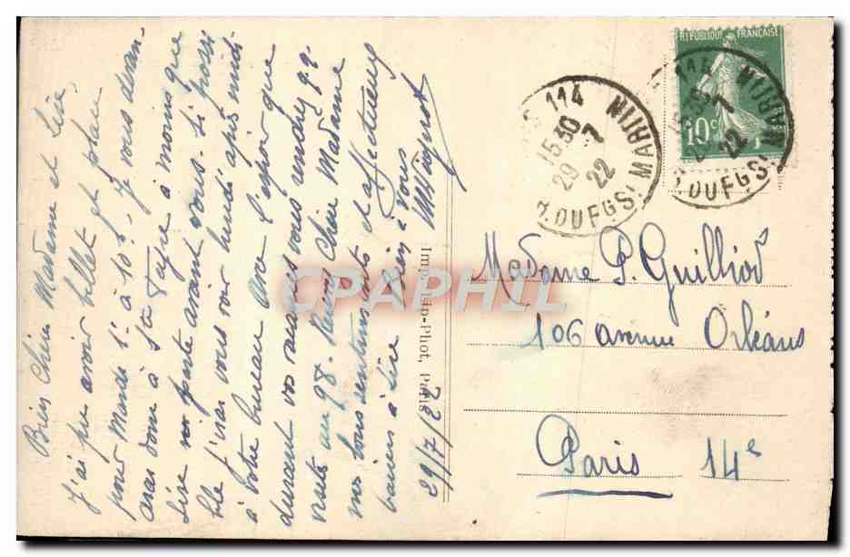 CPA Paris La Conciergerie et la Pont au change — Rückseite