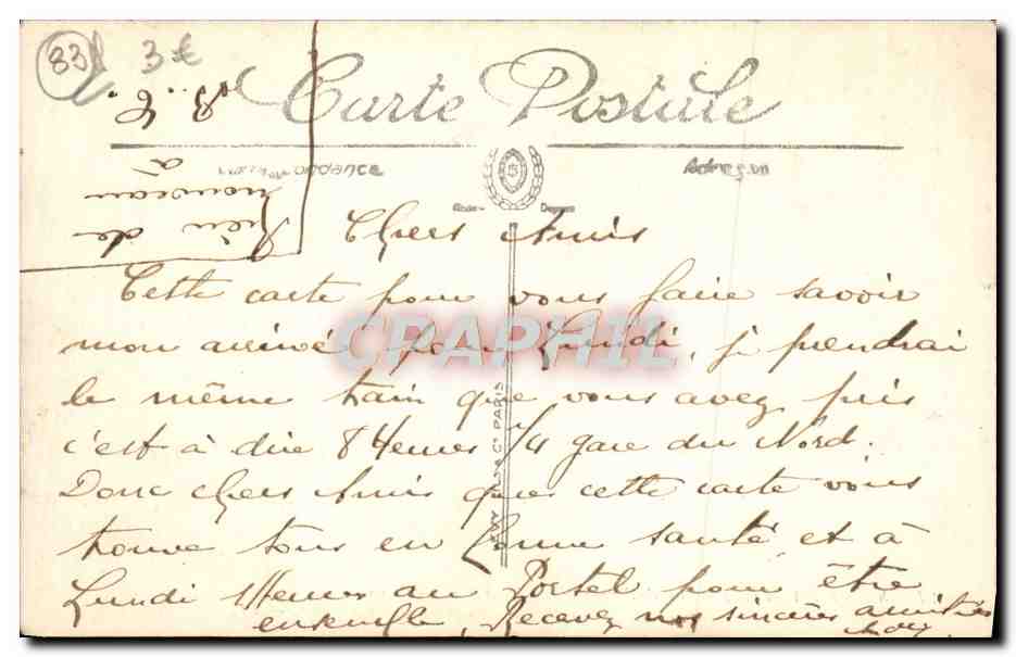 CPA Saint Raphael Le boulevard Felix Martin et les quais — Rückseite