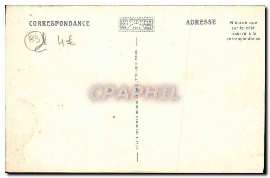 CPA Saint Raphael La Reserve et le Boulevard Felix Martin Gymnastique — Rückseite