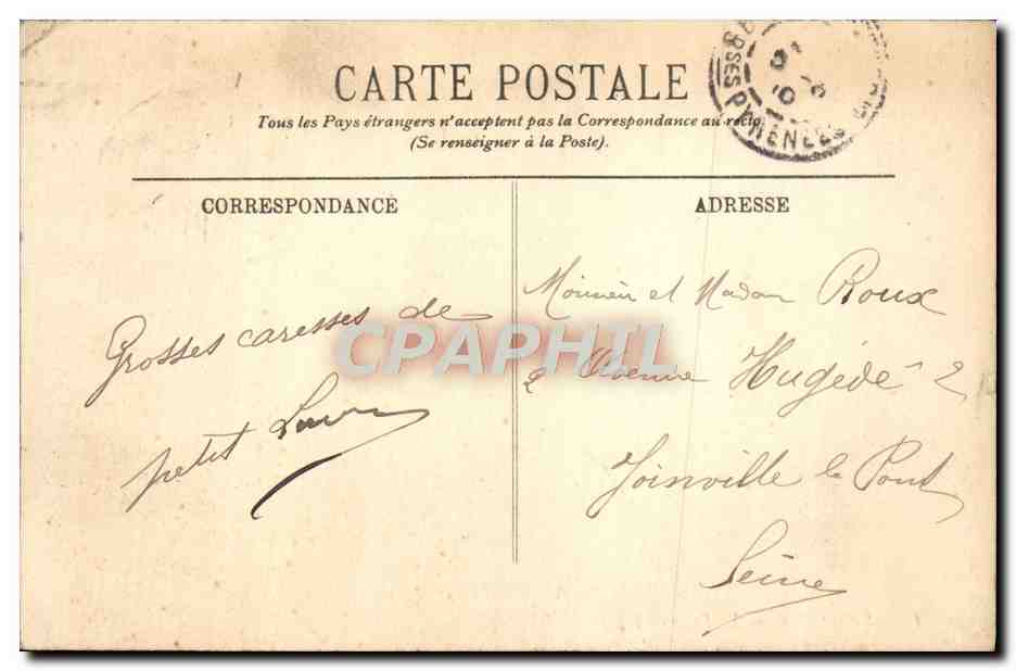 CPA Bayonne La Porte de France — Verso