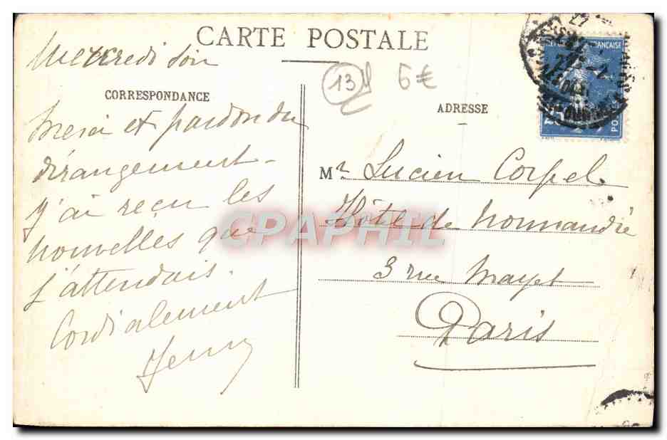 CPA Marseille Vue Generale Des Bassins De La Joliette — Verso