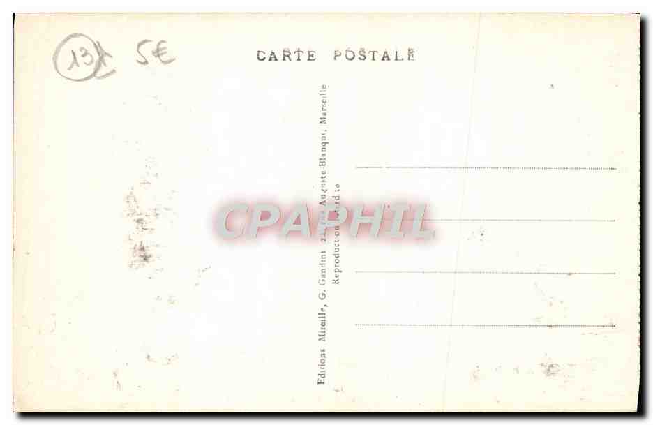 CPA Marseille La Cathedrale — Verso