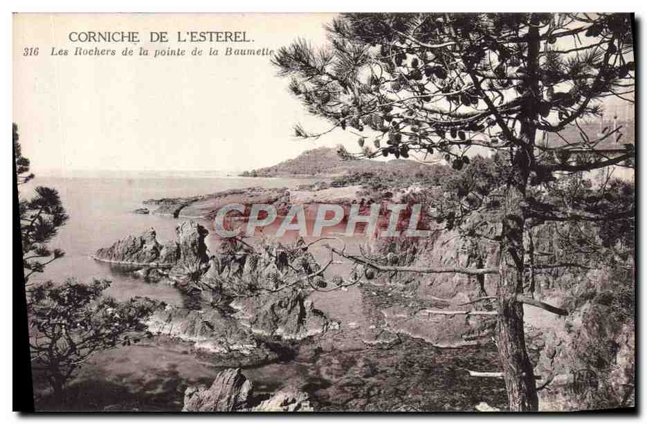 CPA Corniche De L'Esterel Les Rochers De La Pointe De La Baumette