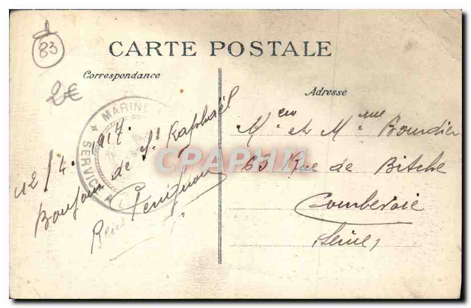CPA Cote D'Azur Corniche De I'Esterel La Plage De Figarette — Rückseite