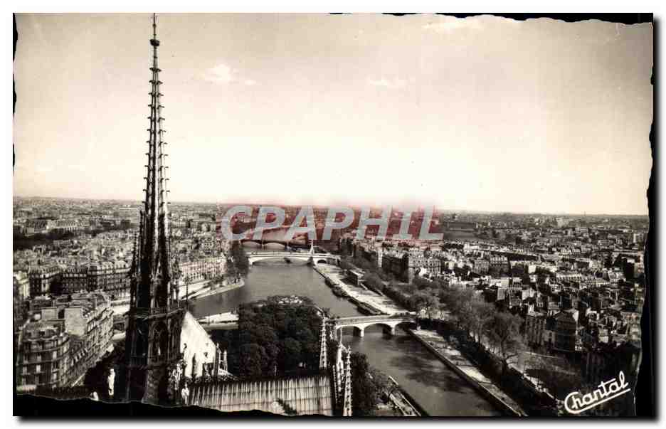 Paris — La Flèche de Notre-Dame et la Seine — Chantal, n°199