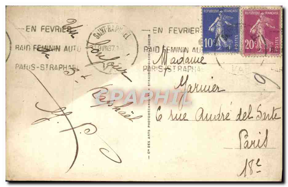 CPA Toulon Cap Brun Bord de Mer — Rückseite