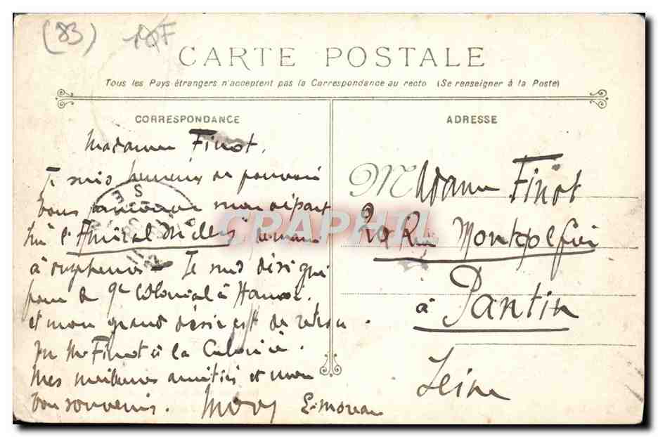 CPA Toulon Monument De La Federation — Verso