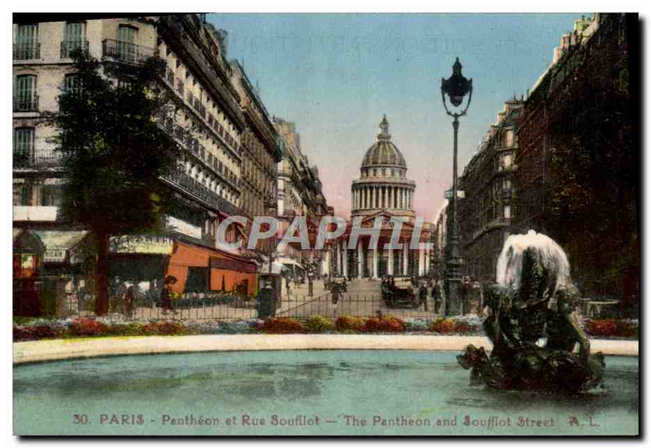 CPA Paris Pantheon Et Rue Soufflot 