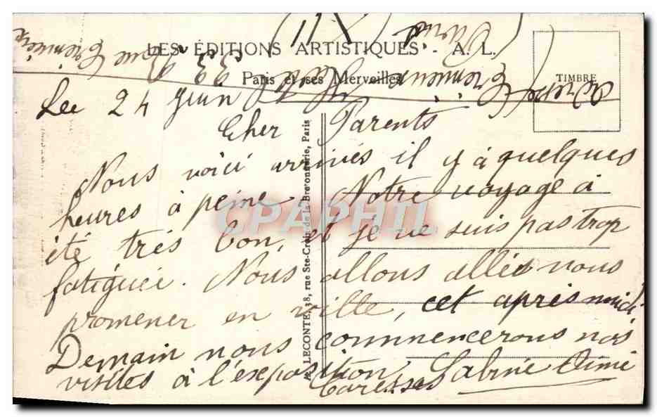 CPA Paris Le Pantheon Et La Rue Soufflot — Rückseite
