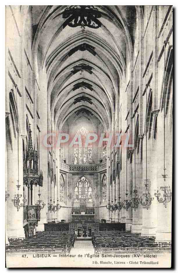 CPA Lisieux Interieur De I'Eglise Saint Jacques