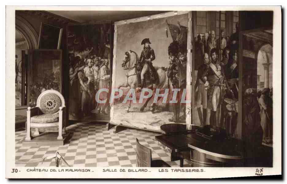 CPA Chateau De La Malmaison Salle De Billard Les Tapisseries Napoleon 1er