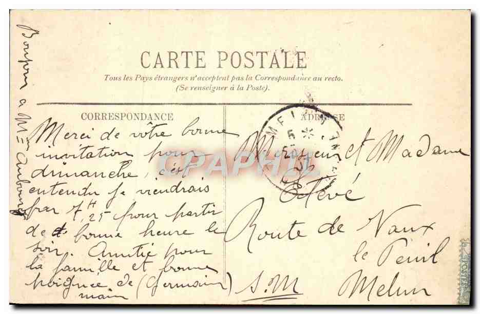 CPA Paris Vue Generale Du Louvre — Verso