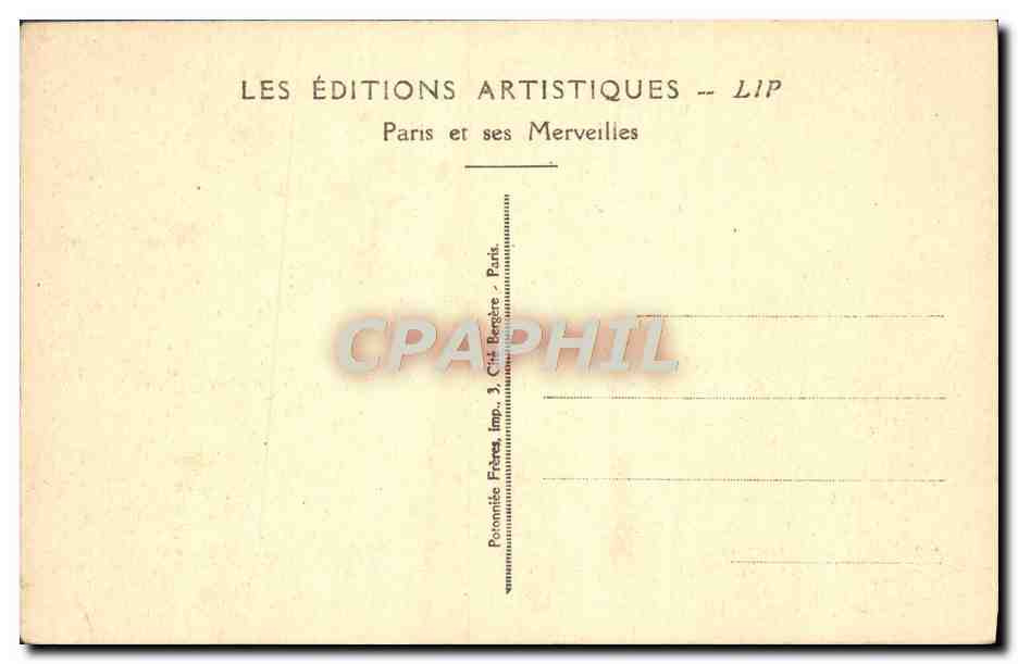 CPA Paris Le Pantheon Par Soufflot Le Monument Aux Orateurs Et Publicistes — Rückseite