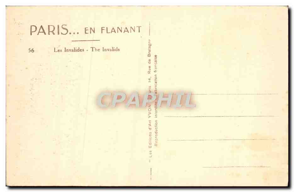 CPA Paris En Flanant Les Invalides  — Verso