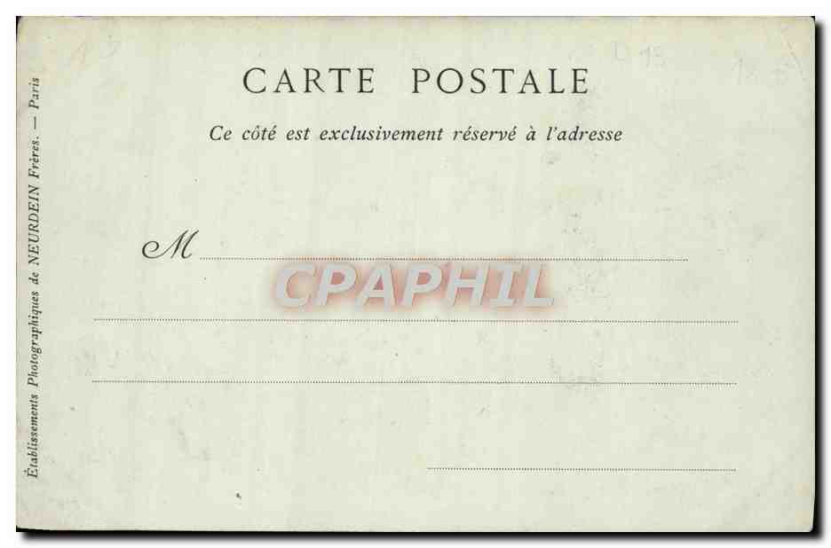 CPA Marseille Le Chateau D'If I'Entree — Verso