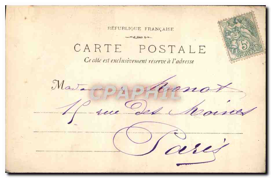 CPA Marseille L'Eglise Saint Vincent De Paul Les reformes — Verso