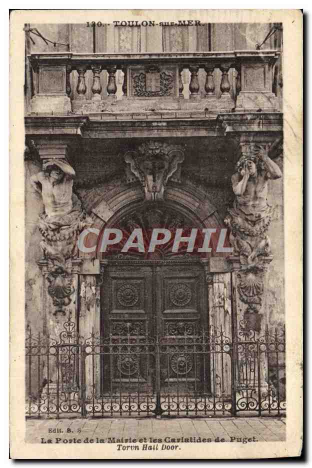 CPA La Porte De La Mairie Et Les Cariatides De Puget Toulon sur mer 