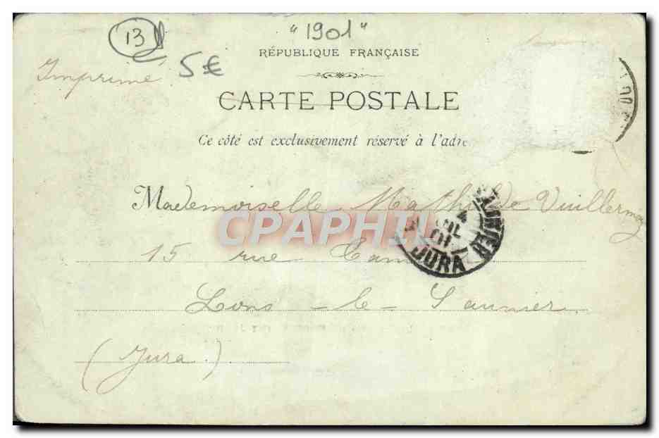 CPA Marseille Le Fort Saint Jean — Verso