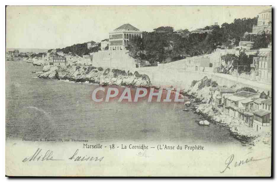 CPA Marseille La Corniche L'anse du prophete