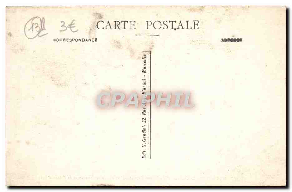 Marseille — Das Schloss If, erbaut von François I und lange Zeit als Staatsgefängnis genutzt — Mireille, Nr. 77 — Rückseite