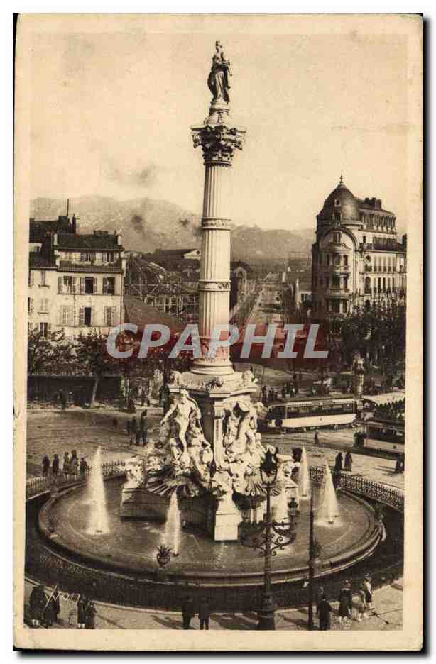 Place Castellane à Marseille — Fontaine Cantini — Éditions d'Art Yvssin, Paris