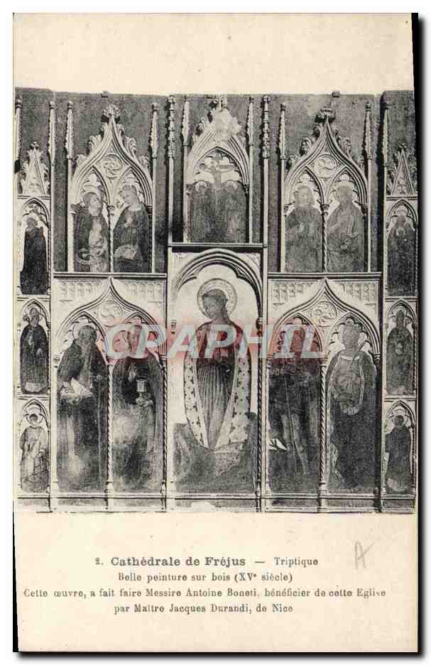 Cathédrale de Fréjus — Triptyque du XVᵉ siècle — éditeur A. Tribiat