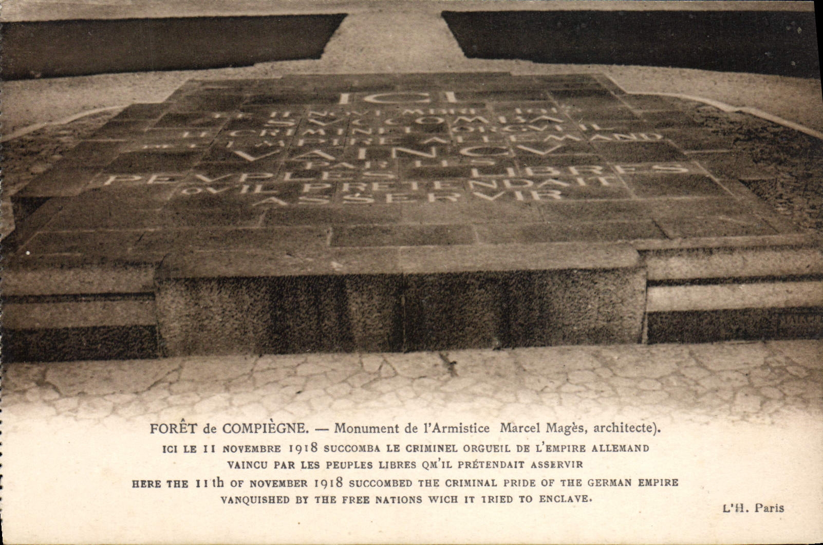 Forêt de Compiègne — Monument de l'Armistice — Marcel Magès, architecte