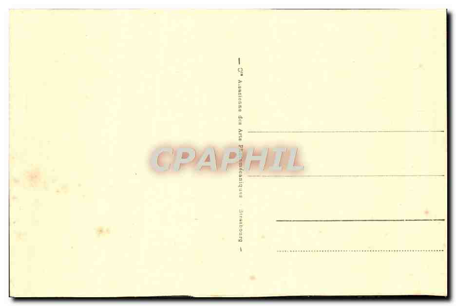 CPA Strasbourg L'Orangerie  — Verso