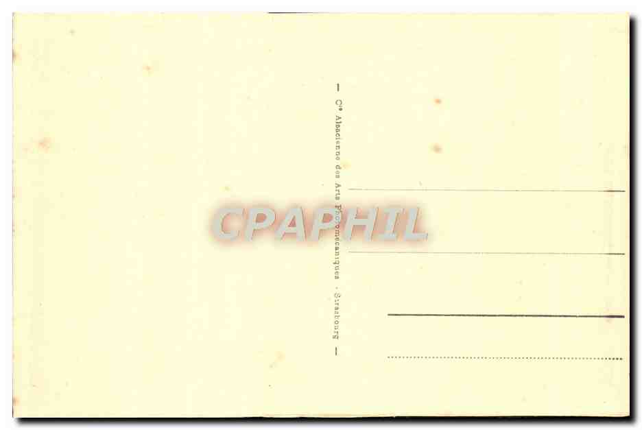 CPA Strasbourg Place Broglie Le Theatre Municipal et l'hotel de ville — Verso