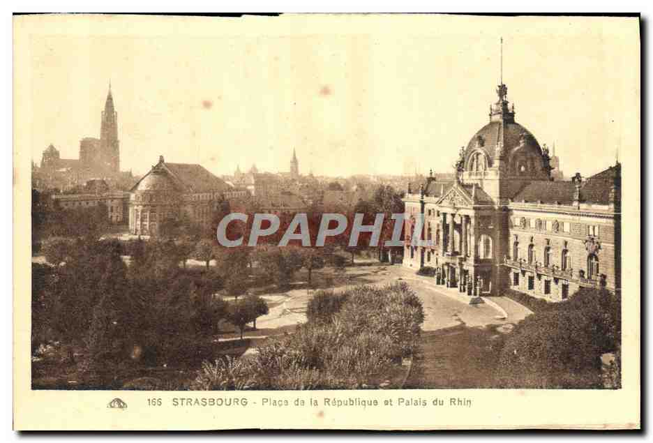 CPA Strasbourg Place De La Republique Et Palais Du Rhin