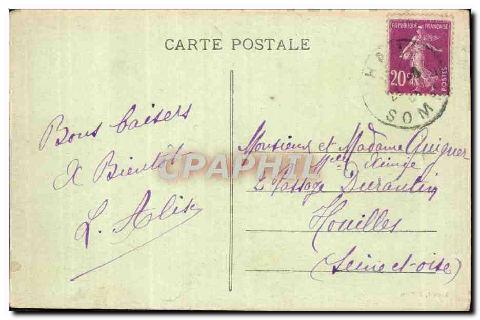 CPA Ham Le Chateu Vue Generale Des Ruines Militaria — Back