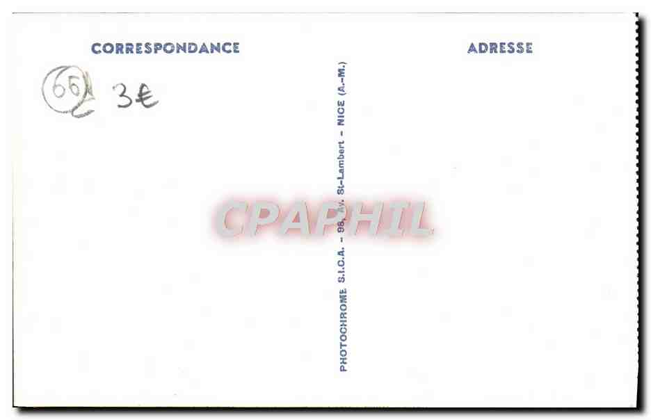 Villefranche-sur-Mer — La Ville, La Rade, L'Escadre — Photochrome S.I.C.A. - 98, av. St-Lambert, Nice (A.-M.) — Verso
