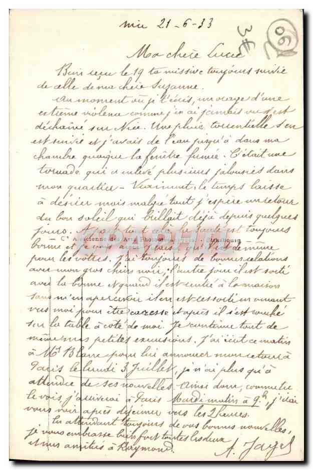 Villefranche - La Rade et l'Escadre — CPA n°34, éditeur ARD — Verso