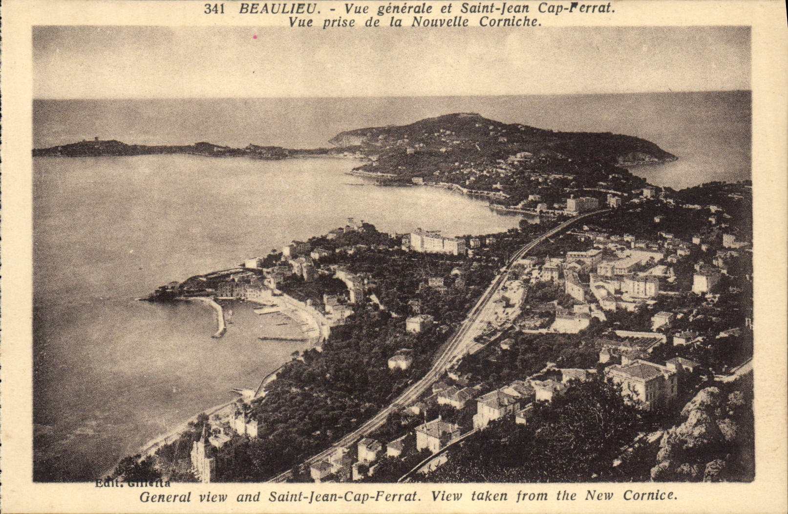 CPA Beaulieu Vue Generale Et Saint Jean Cap Ferrat Vue Prise De La Nouvelle Corniche