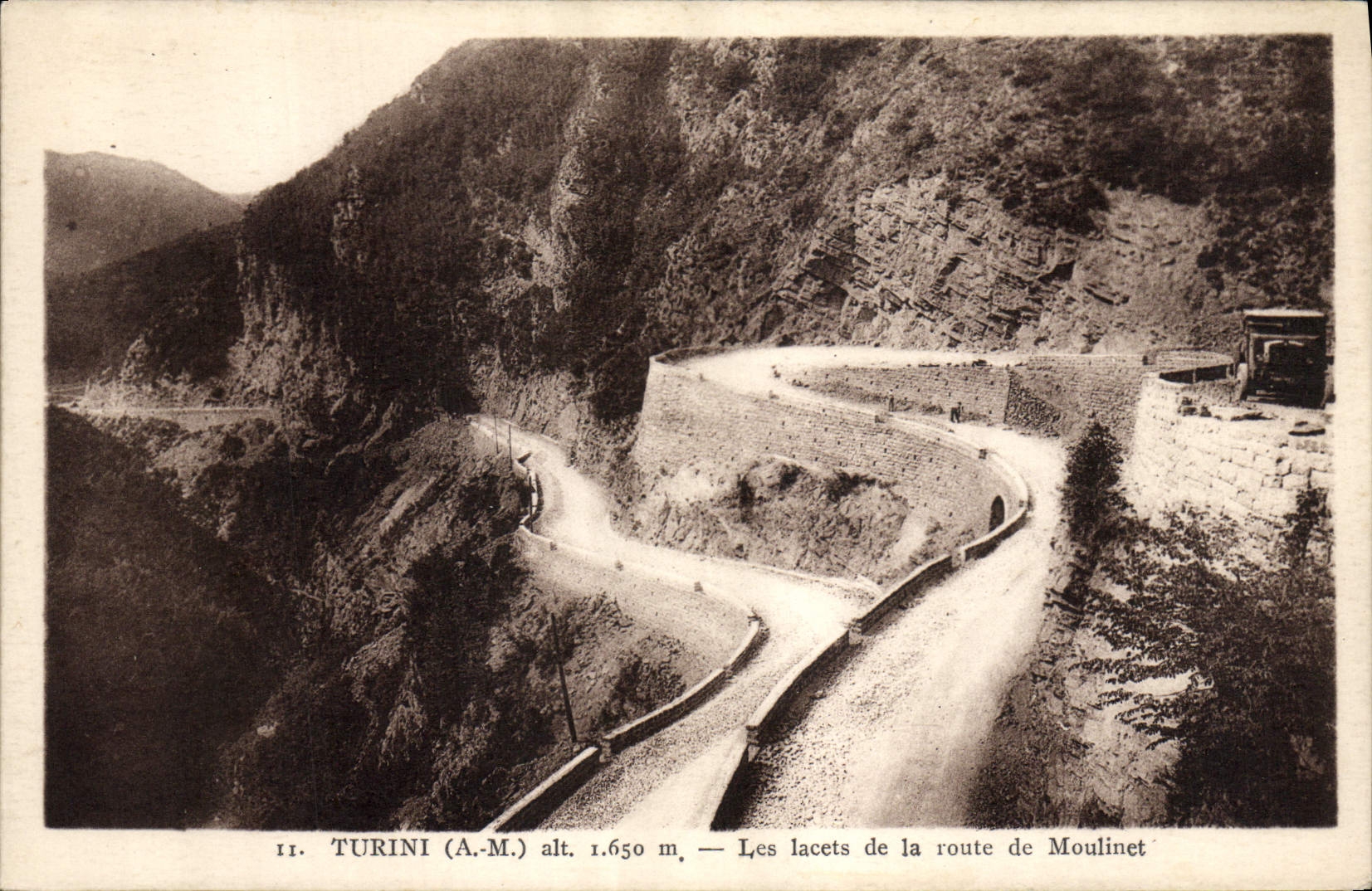 CPA Turini Les Lacets De la Route De Moulinet