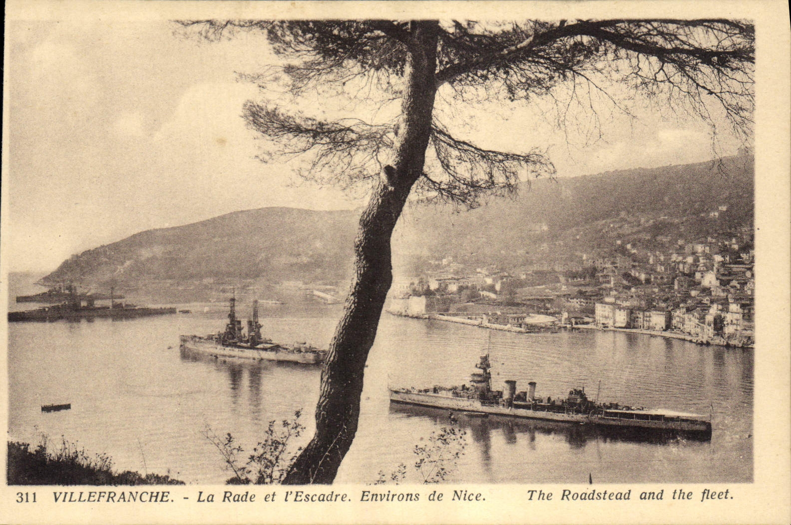 Villefranche - Die Bucht und die Flotte. Umgebung von Nice. - J. Gilletta, Nice, n°311