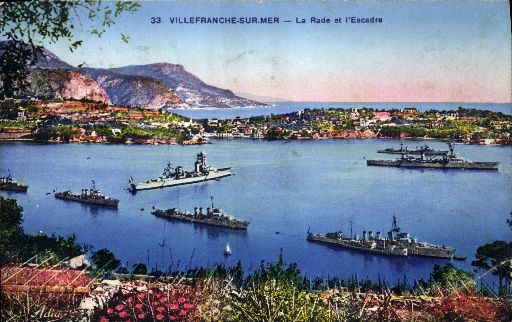 Villefranche-sur-Mer — La Rade et l'Escadre — Éditions Adia, n°33