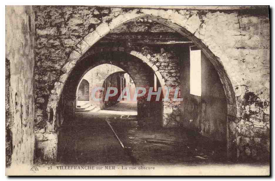 Villefranche-sur-Mer — La rue obscure — éditeur anonyme, n° 25