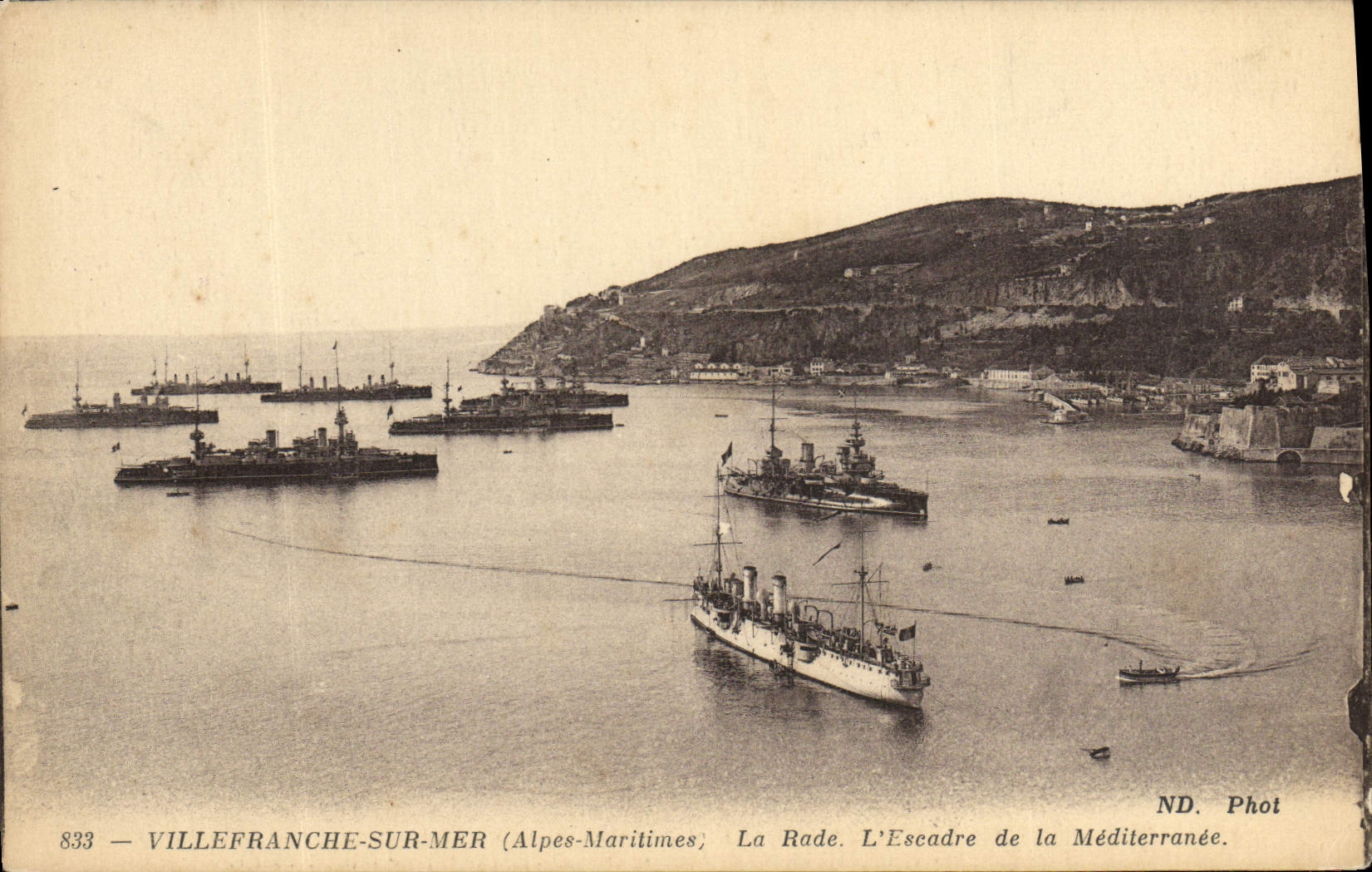 Villefranche-sur-Mer (Alpes-Maritimes) — La Rade. L'Escadre de la Méditerranée — ND. Phot. n°833