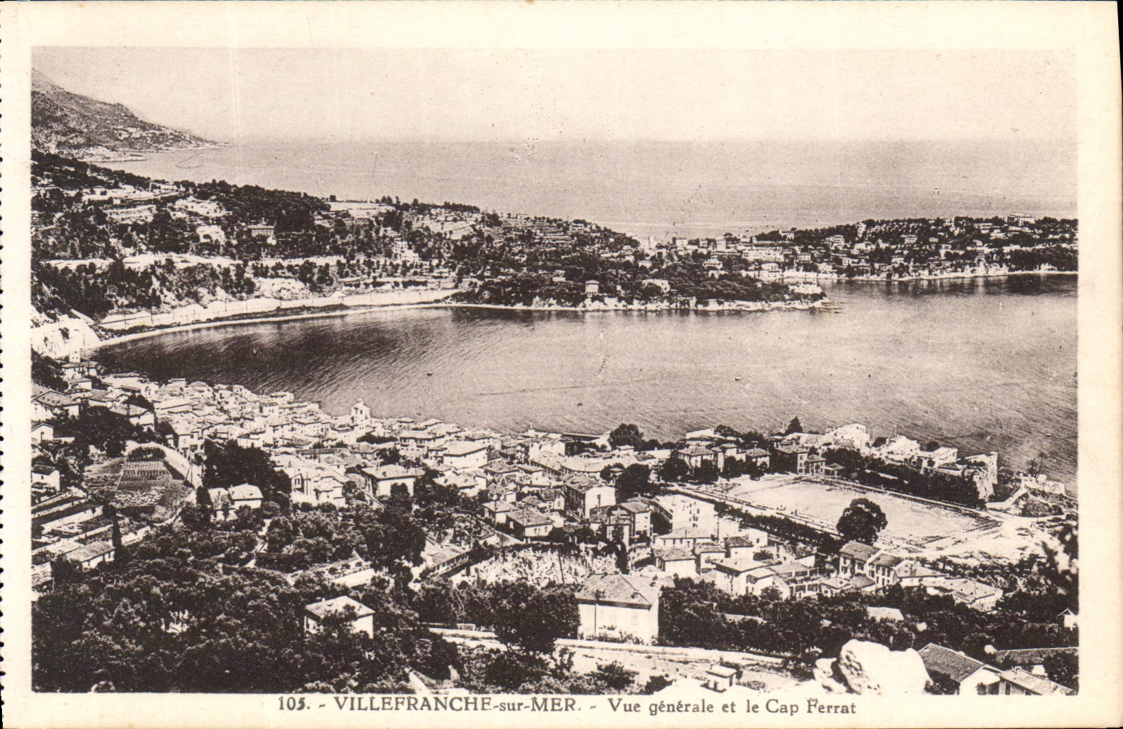 Villefranche-sur-Mer — Allgemeiner Blick und Cap Ferrat — Ausgabe 'La Cigogne', Monaco