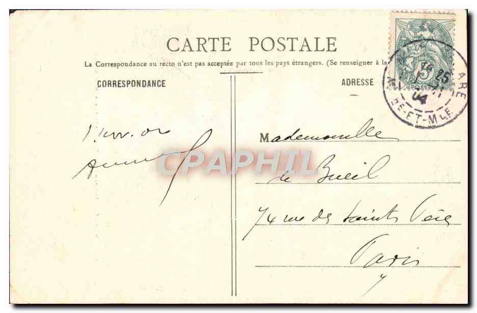 CPA Nancy Tombeau du roi Stanislas a Bonsecours — Verso