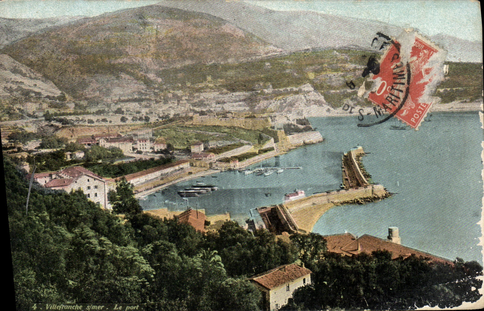 Antike Ansichtskarte Villefranche La Rade