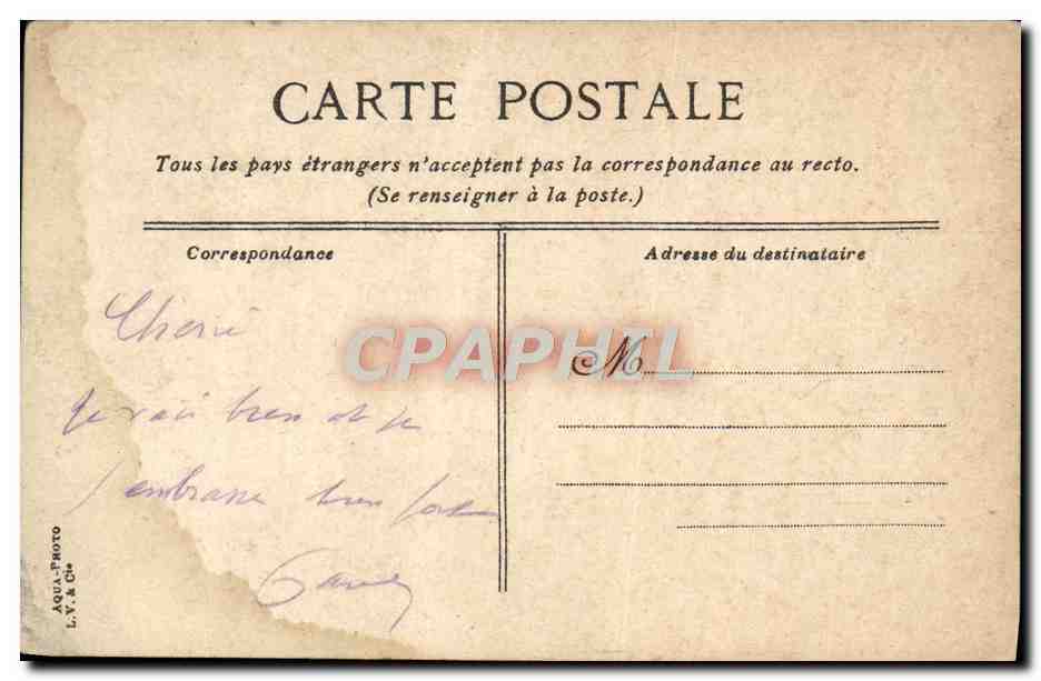 Antike Ansichtskarte Villefranche La Rade — Rückseite