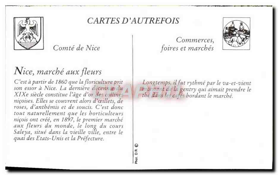REPRO Nice Le Marche Aux Fleurs Cours Saleya — Rückseite