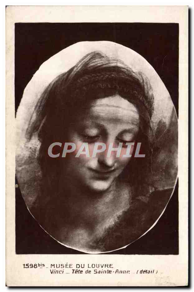 CPA Musee Du Louvre Vinci Tete De Sainte Annee