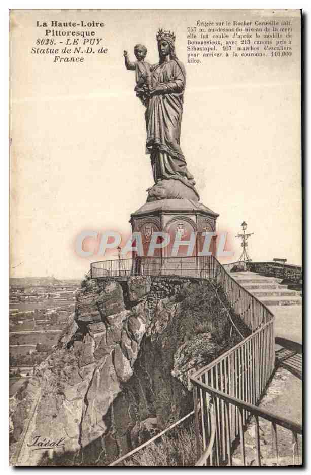 Le Puy-de-Dôme — Statue de Notre-Dame de France — éditeur J. Tavial