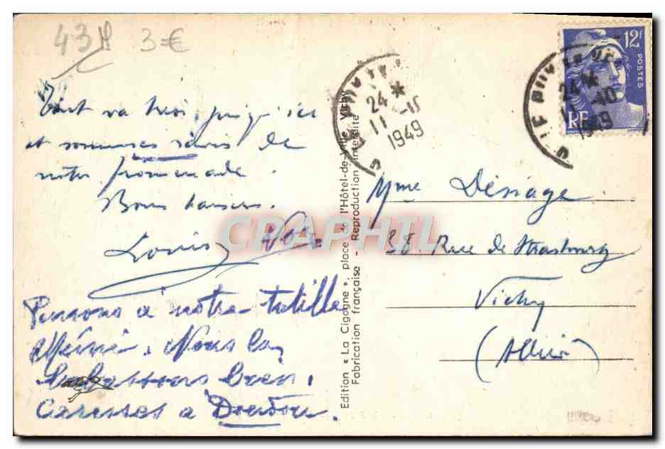 CPA Le Puy Vue Generale — Rückseite