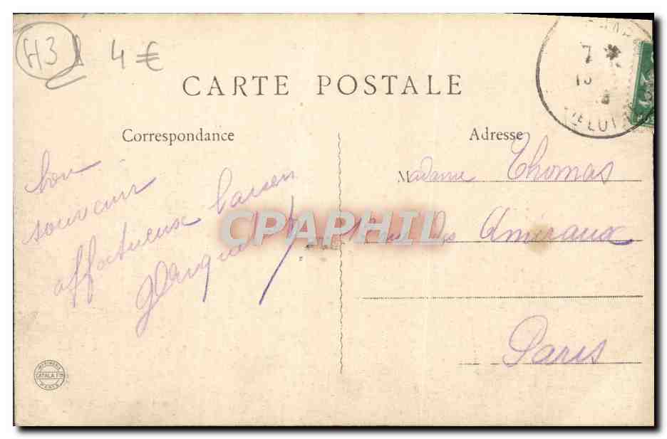 CPA Le Puy Les Trois Rochers Vue Prise prise d'Espaly — Rückseite